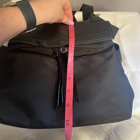 Botkier Nylon Leather Small Blackpack Shoulder Bag Purse Black NWT - Picture 12 of 13